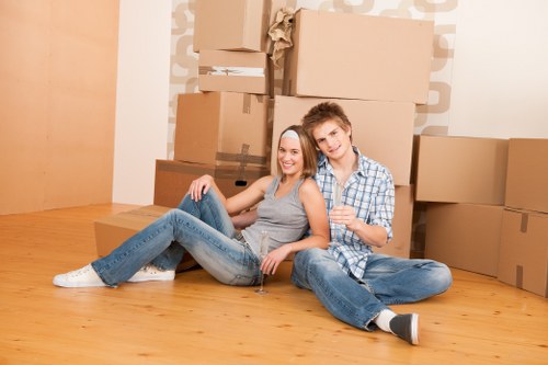 Professional packing services in Wallington with moving boxes and protective materials