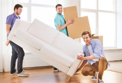 Students using storage space in Wallington