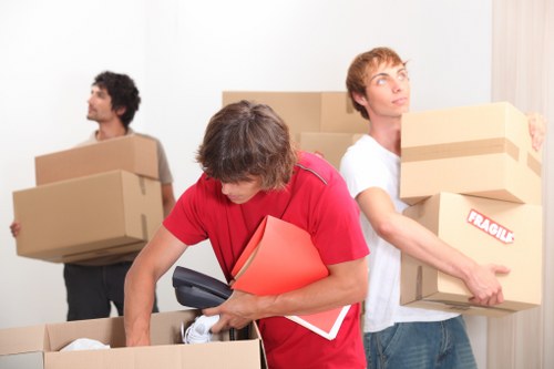 Packed boxes and home moving checklist for house removals in Wallington
